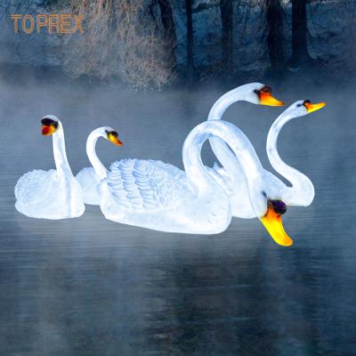 China Regular Shine Toprex Holiday Light Resin Led Lit Swan For Outdoor Decoration for sale