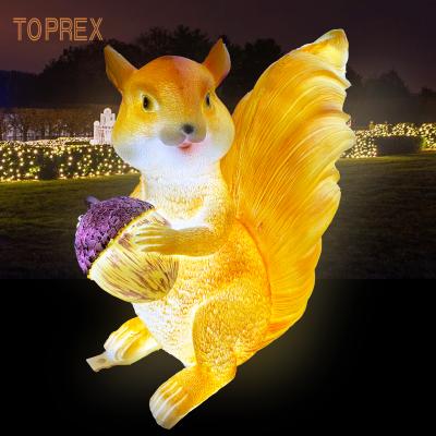 China China Toprex Life Size Squirrel 3d Printing Resin Animals Waterproof Outdoor Light for sale