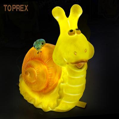 China China Toprex Snail Resin Crafts 3d Resin Animals Light for sale