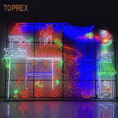 China 2021 Import LED Chip 2d New Design Festival Decor RGB Color New Outdoor Cartoon Effect Christmas Pattern Lights for sale