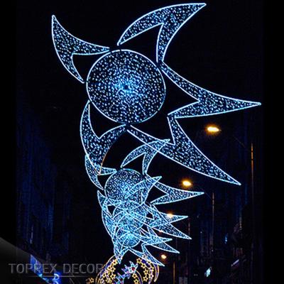 China Firmly brightly shaped lights like outdoor Christmas street decoration patterns of stars for sale