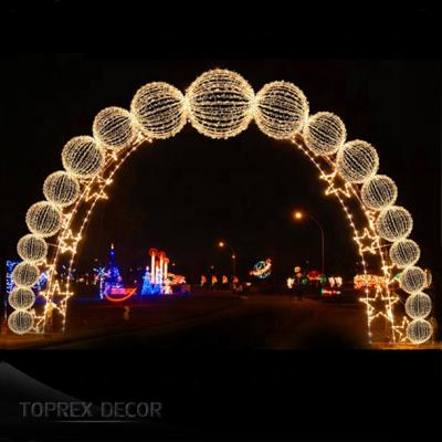 China Import LED Chip Toprexdecor LED Holiday Decoration Street Arch Light for sale