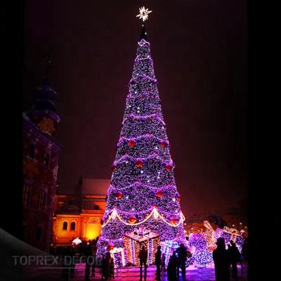 China Import LED Chip Toprex Decor LED Metal Frame Artificial Giant Felt Lighting Christmas Tree for sale