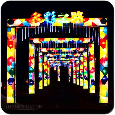 China Chinese New Year Regular Decorations Shine Garden Arch Lantern Light for sale