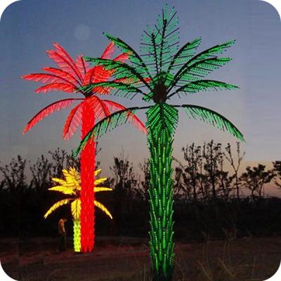 China Outdoor Firework Decor Light Street Decoration Factory Price Plants Decorative Light Artificial LED Coconut Palm Tree Lights for sale