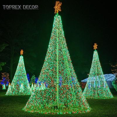 China Toprex Chip Import LED Christmas Decorations Outdoor Pole Fairy String Led Luminous Tree Light for sale