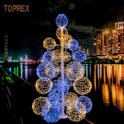 China Import LED Chip Most Popular Product Led Pattern Outdoor Decorative Christmas Ball Tree for sale