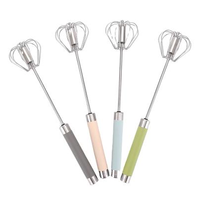 China Viable Hot Selling Products Semi-automatic 304 Stainless Steel Hand Stirrer Rotating Stirrer Kitchen Accessories Egg Tools for sale