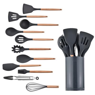 China Sustainable Food Grade Bulk 11 Pieces Baking Wholesale Kitchen Accessories Silicone Kitchen Set for sale