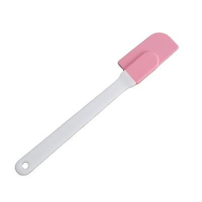 China Sustainable Goods High Quality Non-Stick Pink Spatula Set Handle Logo Custom Silicone White Baking Kitchen & Pastry Tools 3 Per Kit for sale