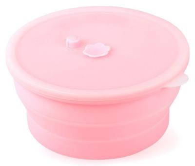 China Classy Microwavable Kids Food Kitchen Hot Selling Silicone Storage Bento Lunchbox Favorite Airtight Food Modern Foldable Round Stand for sale