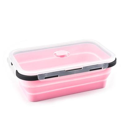 China Food Grade Microwavable High Quality Silicone Portable Kitchen Lunch Box Sealed Food Storage Containers for sale