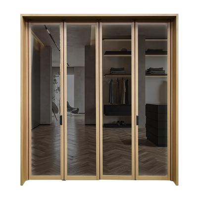 China Water Proof Design Soundproof Heavy Duty Aluminum Bi Folding Door Interior For Bedroom Bathrooms for sale