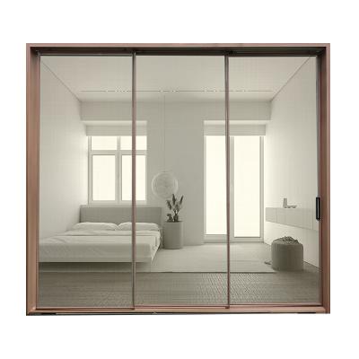 China White Water Proof Frame Wardrobe Wardrobe Aluminum Sliding Door With Simple Design for sale