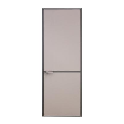 China Water Proof Modern Design Aluminum Wood Interior Bedroom Eco-Friendly Paintless Soundproof Door for sale