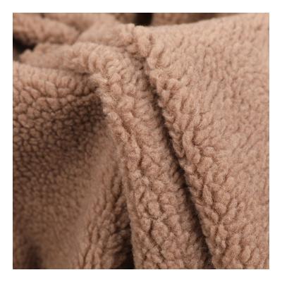 China China Professional Manufacture Tear-Resistant Fleece Solid Heavyweight Dyed Knit Sherpa Fabric for sale