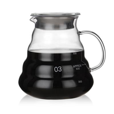 China Viable Glass Coffee Pot Drip Coffee Maker V60 Filter Cloud Shaped Coffee Teapot for sale