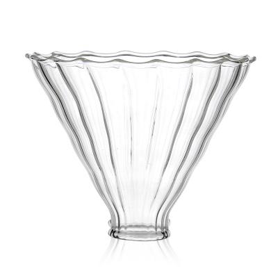 China Sustainable Hand Blown Glass Custom Coffee Filter For Coffee Pot V02 Coffee Filter for sale