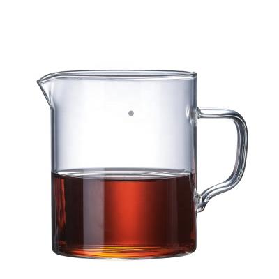 China Single Viable Clear Glass Coffee Sharing Cup For 1-2 Cups With Infuser Water Jug for sale