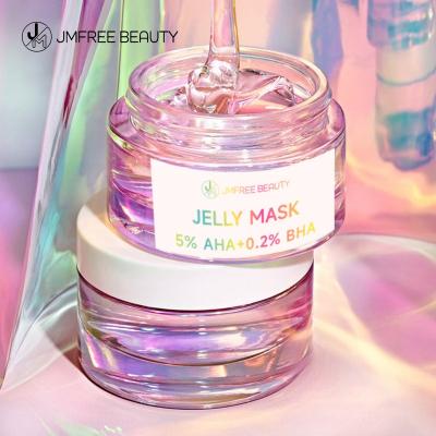 China Moisturizer JMFREE Wholesale Facial Skin Care Face Cleaning Skin Whitening 5% AHA+0.2% BHA Exfoliating Jelly Gel Mask for sale