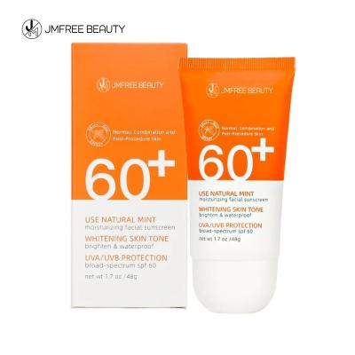 China Sunscreen JMFREE Custom Private Label Natural Best Waterproof Non-Greasy Spf60 Anti Sunlight Ageing Whitening Skin Lotion Sunscreen for sale