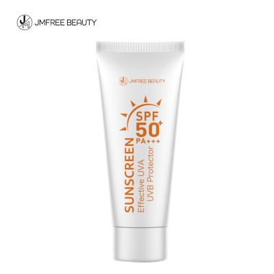 China Sunscreen JMFREE Private Label Organic Facial Whitening Sun Screen Cream Spf 50 Uv Sunblock Moisturizing Sunscreen Spf50+ for sale