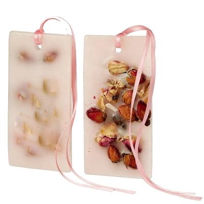 China Birthdays Wholesale Custom Decorative Handmade Aroma Dried Flower Scented Wax Tablets for sale