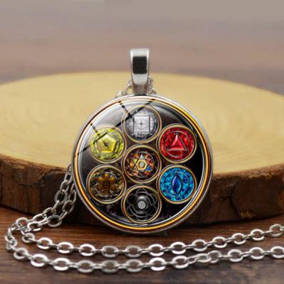 China Europe Adjustable Chain Pendant Necklaces Healing Crystal 7 Chakra Energy Meditation Reiki Jewelry for sale