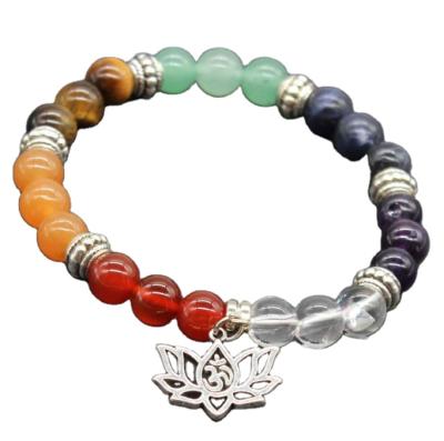 China Newest Design Europe Natural Energy Round Bead Crystal Bracelet Healing Fashionable High Quality Wholesale Yoga Exercise for sale