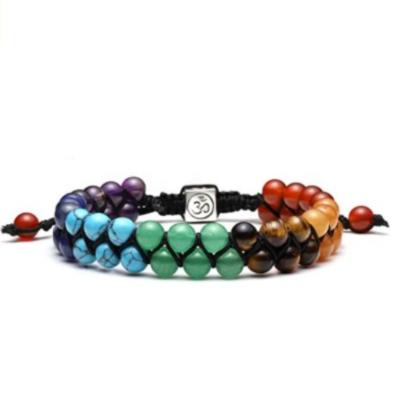 China Europe 7 Chakra Healing Bead Crystals Bracelet Yoga Stone Beads Bracelets Meditation Relax Worry Bracelet for sale