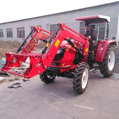 China Farms 40HP 4WD Mini Tractor with Front End Loader and Rear Hoe Loader for sale