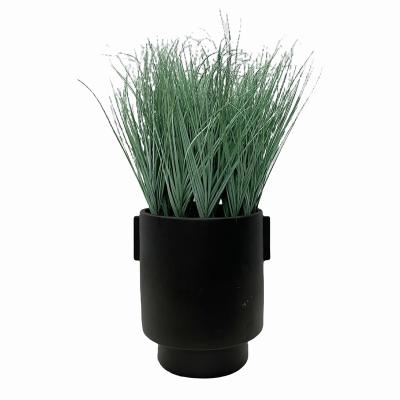 China 80CM Potted Grass Cement Pot Fake Plants Desktop Table Decorative Bonsai Artificial Plants for sale