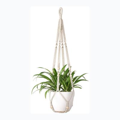 China Wholesale Plastic Indoor Hanging Pots And Outdoor Nordic Style Plant Garden Melamine Hanging Pots With Cotton Ropes for sale