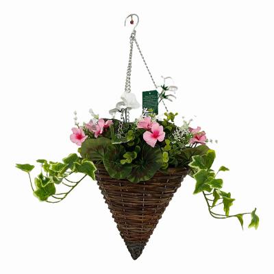 China Amazon Hot Selling Plastic Hanging Plant Pots Indoor And Outdoor Nordic Style Plant Garden Hanging Pots With Chain Hook for sale