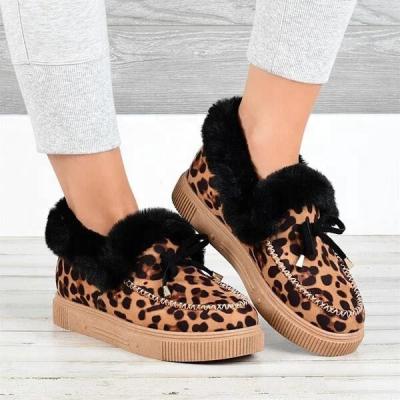 China Fashion trend wholesale hot sale cotton warm shoes with bows casual shoes women winter large size shoes for sale