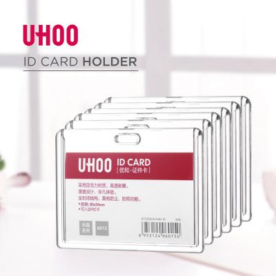 China Slide-cover hot sale uhoo 6015 highly transparent acrylic business card holder for sale