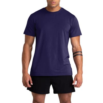 China Breathable Spandex Cotton Anti-Wrinkle Mens Good Prices Regular Fit Short Sleeve Training T-Shirts for sale