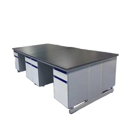 China Modern Tabletop Physics Metal Lab Equipment Workbench Medical Laboratory Chemistry Workbench Steel Table for sale