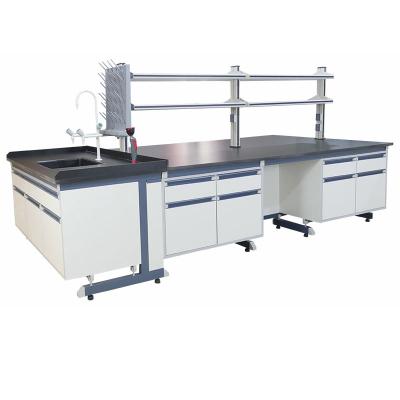 China Modern Tabletop Physics Metal Lab Equipment Workbench Medical Laboratory Chemistry Workbench Steel Table for sale