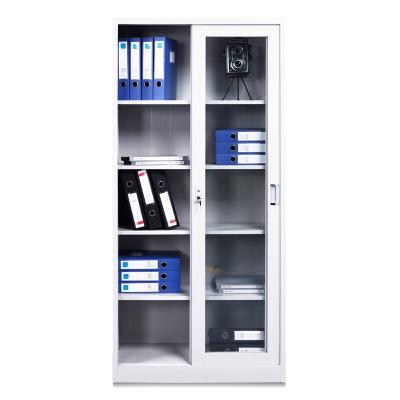 China Expandable Lockable Metal Factory Tool Cabinet Cupboard With 2 Glass Door for sale