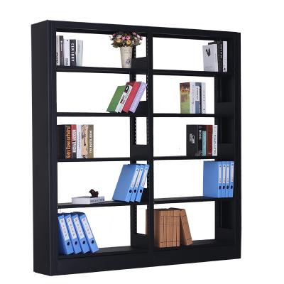 China Factory Promotion Modern Book Shelves Iron Black Metal Shelf for sale