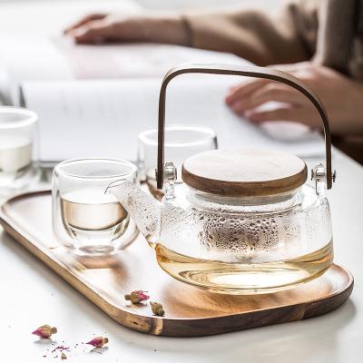 China Viable Japanese-style Kung Fu Glass Tea Set Set Single Wall Flower Tea Cup Household Double Wall High Quality Coffee Cup Single Glass Drinkware for sale