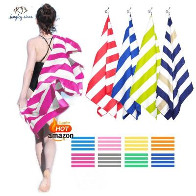 China China Supplier Wholesale Luxury Hut Stripe Beach Towel Pool Towel QUICK DRY for sale