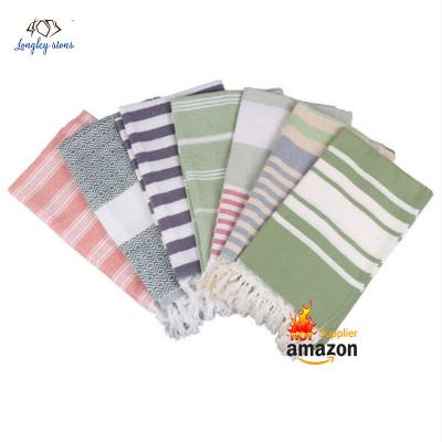 China OEM Luxury Print 100% Cotton QUICK DRY Custom Wholesale Custom Hand loomed Turkish Pestemal Hammam Beach Towel Set for sale