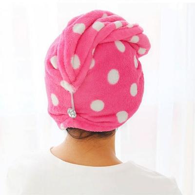 China QUICK DRY Multicolor Bath Wrap Drying Hat Microfiber Dry Hair Head Towel for sale