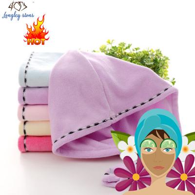 China Super QUICK DRY Water Absorbency Microfiber Hair Drying Turban Wraps Towel for sale