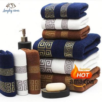 China 2022 Manufacturer Wholesale Luxury Cotton QUICK DRY Cotton Face Bath Towel Set for sale