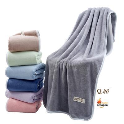 China High Quality QUICK DRY Super Absorbent Microfiber Cloth Super Absorbent OEM Hand Face Towel Coral Fleece Bath Towel for sale