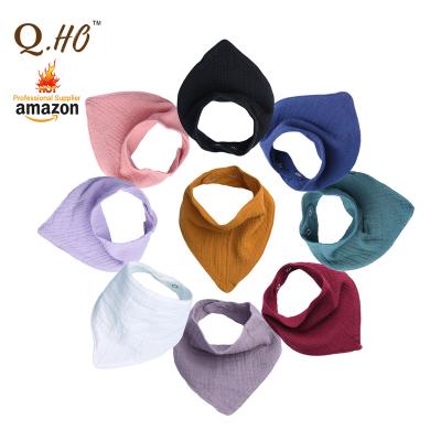 China Wholesale Customized Washable Organic Cotton Baby Bibs Superior Fashion Drool Quick Dry Muslin Bibs Baby Bibs for sale