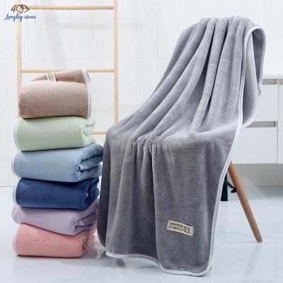 China QUICK DRY high quality microfiber fabric high quality havlu fleece bath towel face coral hand towel for sale